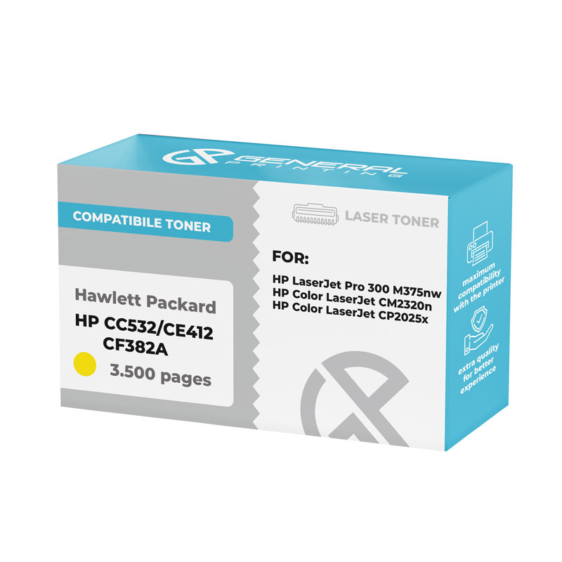 HP CC532A/CE412A/CF382A Toner Kompatibilni Žuti Yellow